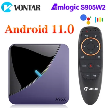 VONTAR A95X F3 Air II RGB TV BOX Android 11 Amlogic 4 GB RAM И 64 GB 32gb Wifi BT 4K мултимедиен плейър 2G 16G Телеприставка мултимедиен плейър TVBOX