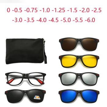 Магнит Слънчеви Очила Лещи Мъжете Късогледство Спортни Очила За Шофиране Конфигуриране На Рецепта 0 -1 -1.5 -2 -2.5 -3 -3.5 -4 -5 -6.0