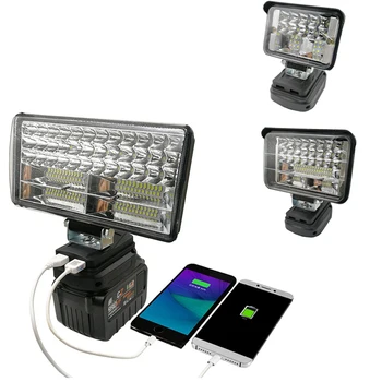 Безжична Led Работна Лампа За Makita 18 В BL1430 BL1830 Литиево-Йонна Батерия Външен Авариен Прожектор, Лампа с USB