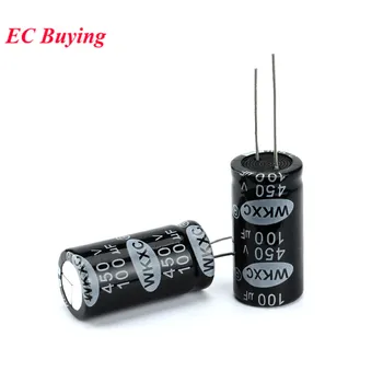 Алуминиеви електролитни кондензатори 450/100 uf 450/100 uf Размер на електролитни кондензатора 18*35 мм вставной 450 100 uf