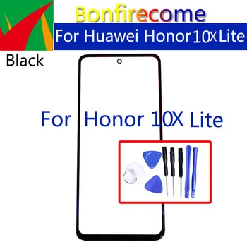 За Huawei Honor 10X Lite Сензорен Екран Предната Външна Стъклен Панел Обектив LCD Дисплей за Подмяна на Предната Леща