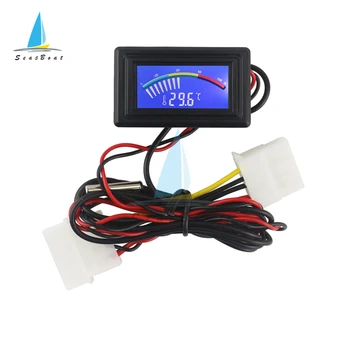Цифров LCD Показалеца Термометър Авто Измерване на Температурата на Водата Сензор C/F за Корпуса на Компютъра Климатик Котли