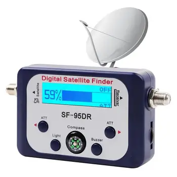 Фактор на сигнала на сателитната антена Цифров Сателитен Измерител за Тарелочной мрежата Цифров Сателитен приемник за LCD дисплей с подсветка, Без външен
