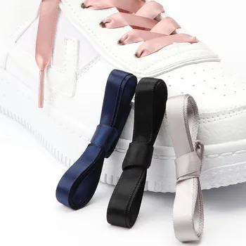1 Чифт Копринени връзки за обувки дължина 80/100/120/150 см, Ремък от сатенена лента, Дамски обувки, дантелени ремък за отдих на открито, 15 Цвята