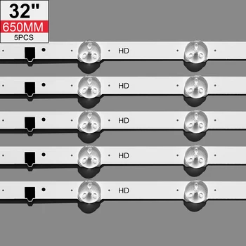 5 бр./компл. 9 led 650 мм Ново Led лента с подсветка За Samsung 32 