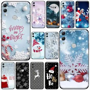 весела Коледа снежинка зима, подарък за Нова година Калъф За Телефон Huawei honor Mate 10 20 30 40 i 9 8 pro x-Lite P smart nova 5t