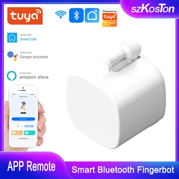 Sasha Bluetooth Fingerbot Smart Life App Control Интелигентен Превключвател Бутон Тласкач Таймер Добави Портал Работи с Алекса Google Home Алис