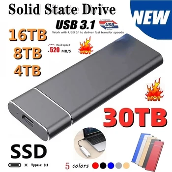 SSD Външен 500 GB 1 TB Мобилен Твърд Диск, Флаш-Диск на Преносим TypeC USB Мини Тънък Високоскоростен Пренос на Флаш Памет