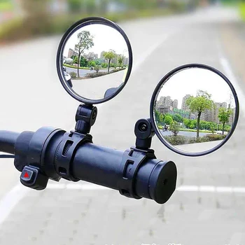 Колоездене Огледала за Обратно виждане с Въртене на 360 Градуса, Широкоъгълни Сгъваеми Велосипедни Огледала за Обратно виждане за Мотоциклет, МТБ, Аксесоари за Автомобилния Велосипеди