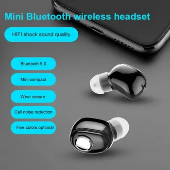 Мини слушалки в ушите 5,0 със син зъб, Безжични Слушалки Hi-Fi с Микрофон, Спортни Слушалки, Стереофоничен Звук 