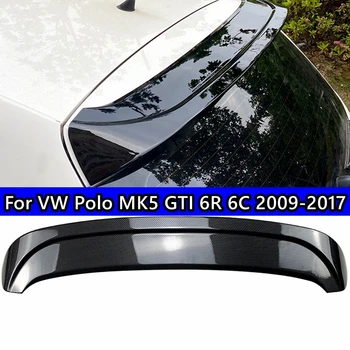 За VW Polo MK5 GTI 6R 6C 2009-2017 Заден Спойлер на Багажника Крило ABS Лъскаво Черен въглеродни влакна Опашката Спойлер На Покрива Крило Авто Резервни Части