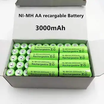 4 ~ 20 БР 1,2 3000 mah NI MH AA Предварително заряжаемые акумулаторни Батерии NI-MH Акумулаторни Батерии AA Para Juguetes Micrfono De La Cmara