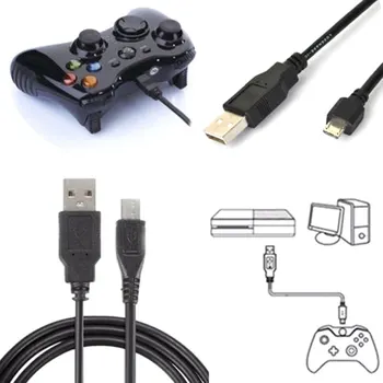 Черен 1 М USB Кабел За Зареждане Зарядно Устройство За Пренос на Данни, Линия Зарядно Кабел За Sony Playstation PS4 4, Кабел, Безжичен Контролер