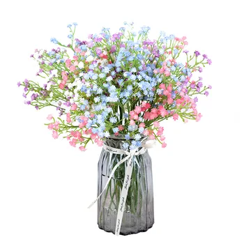 Изкуствена единичен гипсофила пластмасови фалшиви флорални декорации на сватбени декорации изкуствен букет от ръчно изработени чувстват, имитация на цветя
