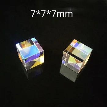 7*7*7 мм Кубичен Научен Куб Оптична Призма на Снимка с размер на отворите Призмата Декорация на Дома Призма Стъкло