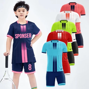 Нов DIY Бебе Момче Форма на Футболна фланелка Тениска С Къс Ръкав И къси Панталони Костюм Комплект Персонализирани Индивидуално Име Номер