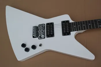 Experorer двойна рок-електрическа китара във формата на гъска Experorer бял 417
