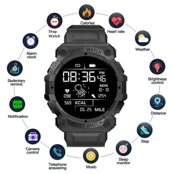 FD68S Нови Умни Часовници За Мъже И Жени Bluetooth Smartwatch Сензорен Смарт Гривна Фитнес Гривна Свързани Часовници за IOS и Android