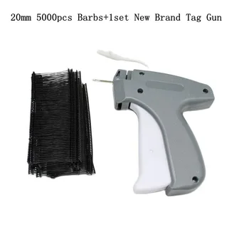 1 комплект Тагове Пистолет инструмент + 5000 броя или 1000 броя 20 мм, парченца Тагове Игли тагове сдвояване перални бър задържане етикет етикети