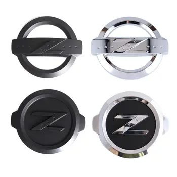 2x Черно, Сребристо Z Лого на Предния Капак Емблема на Иконата на Стикер за Fairlady 370Z 350Z Автомобилни Аксесоари