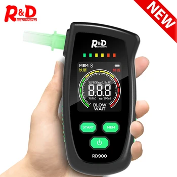 R & D RD900 Нов Дигитален Тестер за Алкохол в Дъха Мини Професионален Полицай Тестер за Алкохол В Дъха на Анализатор за Шофиране в Нетрезво Състояние LCD екран