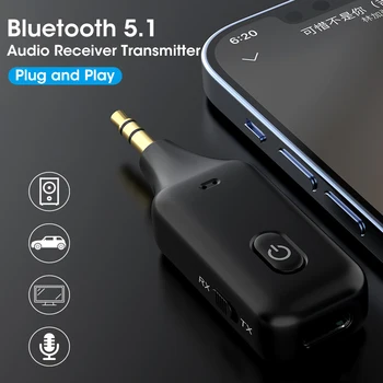 Niye 3 в 1 Безжична Bluetooth USB 5,0 Адаптер Аудио Приемник Предавател 3.5 мм AUX adaptador за автомобил TV на PC Компютър за Домашно Стерео