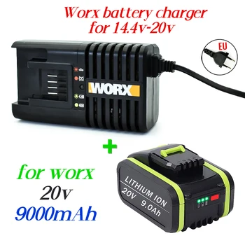 20 9000 mah Литиева Акумулаторна Замяна Батерия за Worx Електроинструменти WA3551 WA3553 WX390 WX176 WX178 WX386 WX678 + Зарядно Устройство