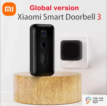 Глобалната версия на Xiaomi Smart Doorbell 3 180 ° Голям преглед на полета 2K Ultra HD Резолюция AI Разпознаване на Хуманоиди Отдалечен преглед в реално време