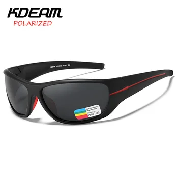 KDEAM TR90 Поляризирани Слънчеви Очила за Мъже със защита от надраскване, Слънчеви Очила за Бягане, Риболов, Нощно Шофиране 2020