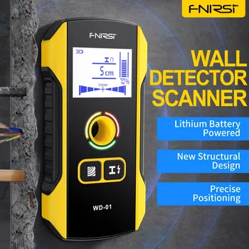 FNIRSI WD-01 Преносим Детектор Стенен Скенер Тел Ac Метални Тръби, Фитинги Инструмент За Откриване на Удар Инструмент за Търсене