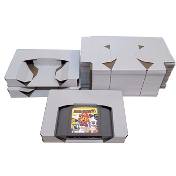 10 бр./лот Взаимозаменяеми касета с вътрешната вложка, Тава за N64 PAL и NTSC или игра касета Nintendo 64 CIB