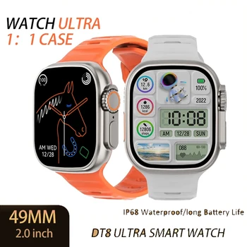 DT8 Ултра Умни Часовници Серия 8 Bluetooth Разговори Безжично Зарядно Устройство За Мъже И Жени, Спорт Фитнес Smartwatch PK XS8 Pro DT8 MT8 WS8 Плюс