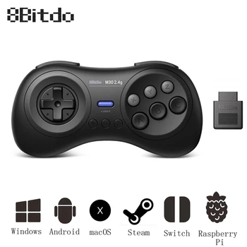 8 Bitdo M30 Геймпад за Sega Genesis MD Mega Drive Контролера на Nintendo Превключвател за Raspberry Pi Безжичен PC Джойстик Android
