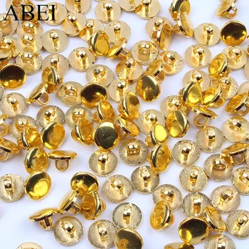 100шт 11 мм Златни Сребърни Кръгли Копчета за Ризи Метален Цвят Джолан копчета и Аксесоари за Облекло направи си САМ Ръчно изработени Доставчик на Материали