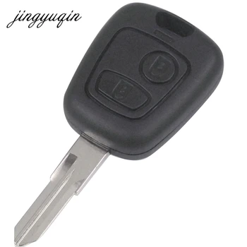jingyuqin VAC102 Автомобилен Ключ опаковки за Peugeot 206 Ключодържател Калъф за подмяна на 2 Бутона