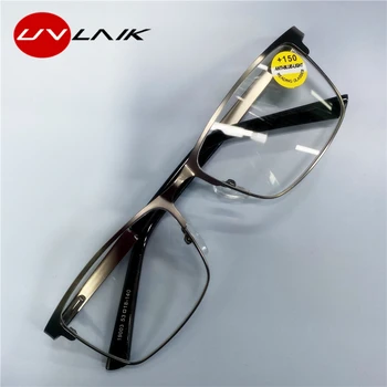 UVLAIK Ретро Очила За Четене От Неръждаема Стомана за Мъже Против Синята Светлина на Компютърни Очила Очила Мъжки Бизнес Очила По Рецепта