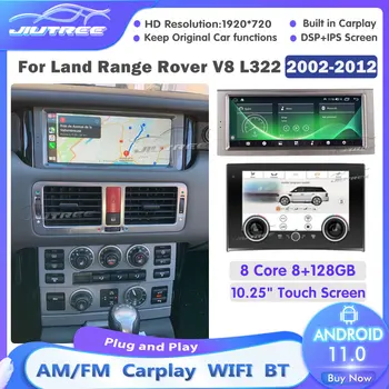 За Land Range Rover V8 L322 2002 ~ 2012 Радиото в автомобила Tesla Gps Мултимедиен плеър Радио Android 11 Восьмиядерный 8 + 128 г панел ac