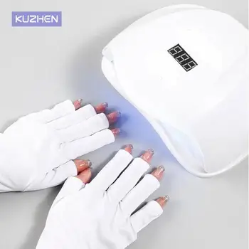 1 Чифт Ръкавици с uv защита, Ръкавица с uv Гел за нокти, Ръкавица със защита от ултравиолетова светлина, UV-Led лампа, Сешоар за нокти, Лампа