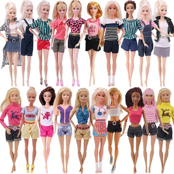 Безплатна доставка 2021Handmade Модерен Украшение Небрежно Ежедневно Облекло За Кукли Барби Облекло, Аксесоари, Детски Играчки със Собствените си Ръце Подарък За Момичета