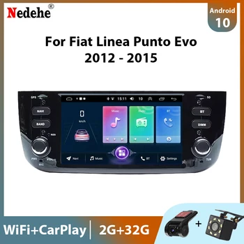 Android Авто Радио Мултимедиен Плеър За Fiat Linea, Punto EVO 2012-2015 Авторадио Аудио Стерео 1 Din GPS NAVI Carplay WIFI