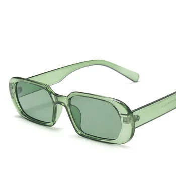 ZXWLYXGX Маркови Малки Слънчеви Очила Дамски Модни Овални Слънчеви Очила Мъжки Реколта Зелени Очила Дамски Очила За Пътуване UV400