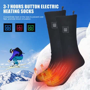 Зимните Ластични Чорапи С Електрически Нагревател, Дишащи, Заряжающие, Анти-студени Ястия За Краката, Термоноски Отопляем басейн, Туризъм, каране на Ски На Открито