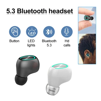 Мини Bluetooth слушалки над ухото Безжични Bluetooth Слушалки Втулки Спортни С Микрофон Слушалки Хендсфри Слушалки За Телефон