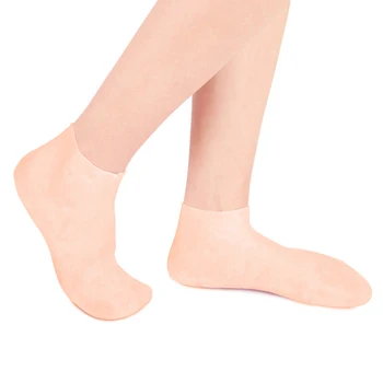 2 ЕЛЕМЕНТА Силиконови Чорапи за Грижа За Краката Срещу Напукване на Овлажняващи Гел Чорапи За Премахване на Мъртвата Кожа Протектор Педикюрный Инструмент
