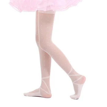 2022 Детски дрехи Летни балетные чорапогащи за момичета На ултра тънки бретелях с Лък, Копринени Чорапи със защита от куки, Танцови детски Чорапогащи