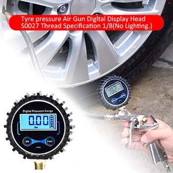Система за контрол на налягането в гумите LCD Цифров Манометър за Налягането в Гумите на Автомобили под Наем Тестер гуми за мотоциклети Измерител на налягането на въздуха 1/8NPT Достъп до Автомобил