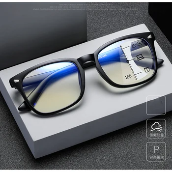 Лимитированная Дограма ръчно изработени, Черни Ретро Леопардовые Прогресивни Очила за четене, Мультифокальные очила, Специален модел + 0,75 + 1 до +4