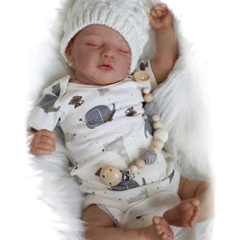 18-Инчов Заспиване Сам Ръчно Рисувани Красив Возрожденный Дете Кукла Bebê Reborn За Деца muñecas преродения