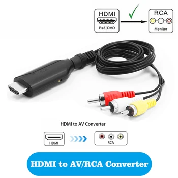 HDMI, AV Скалер Адаптер HD Видео Composite Конвертор Скоростна HD към RCA AV/CVSB L/R Видео 1080 P 4K30HZ Поддръжка на NTSC PAL