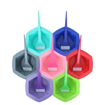 Пластмасов Комплект Чаши За Смесване На Цветове За Боядисване На Коса Във Фризьорски Салон